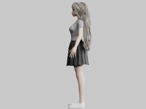 Classic cute Woman V37816 Model 3D