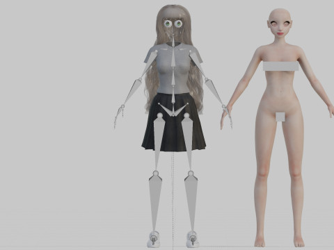 Classic cute Woman V37816 Model 3D