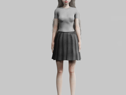 Classic cute Woman V37816 Model 3D