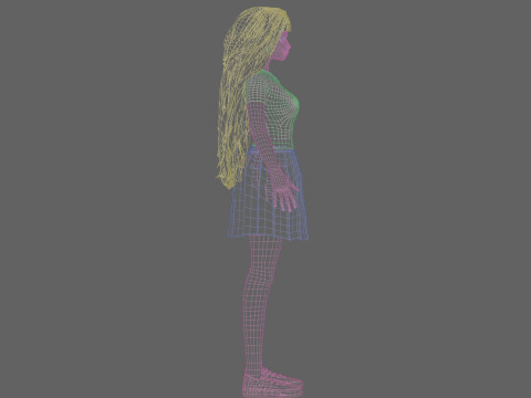Classic cute Woman V37816 Model 3D