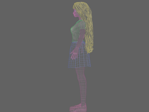 Classic cute Woman V37816 Model 3D