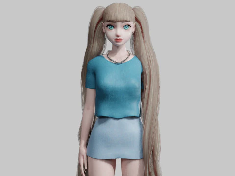 Wanita Dasar Keren V33261 Model 3D