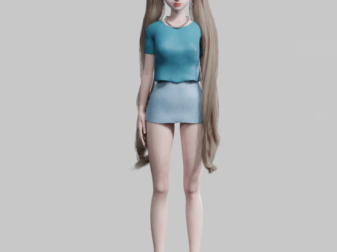 Cool Basic Woman V33261 3D Model
