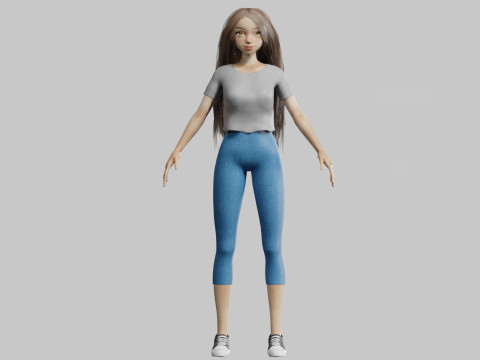 Cool cute Woman V33894 3D Модель