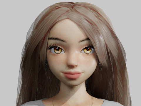 Cool cute Woman V33894 3D Модель