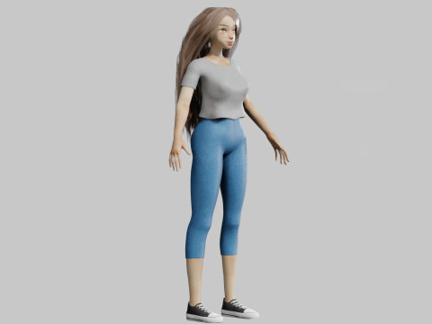 Cool cute Woman V33894 3D Модель