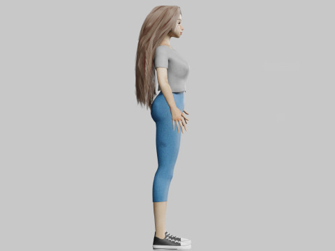 Cool cute Woman V33894 3D Модель