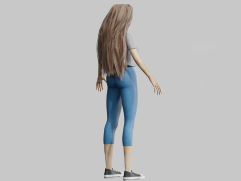 Cool cute Woman V33894 3D Модель