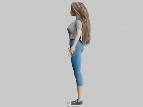 Cool cute Woman V33894 3D Модель
