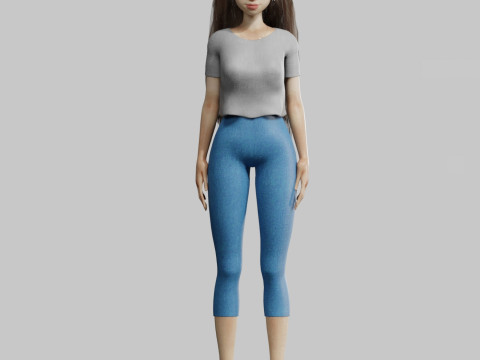 Cool cute Woman V33894 3D Модель