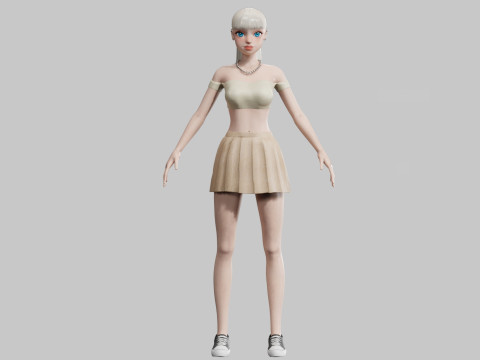 Cute Basic Woman V21429 Modelo 3D