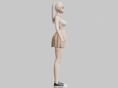 Cute Basic Woman V21429 3D Model