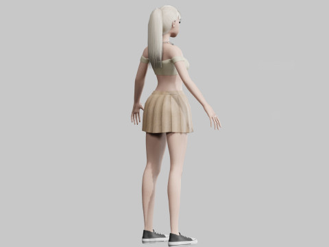 Cute Basic Woman V21429 Modelo 3D