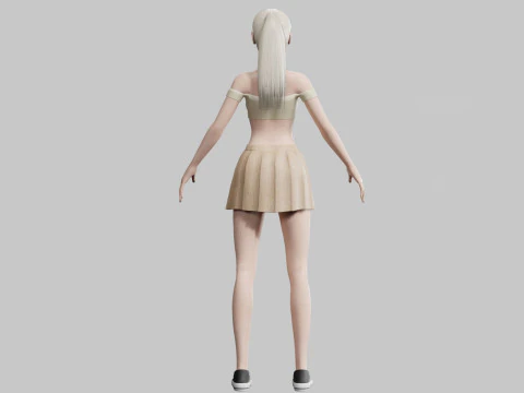 Cute Basic Woman V21429 3D Model