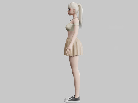 Cute Basic Woman V21429 Modelo 3D