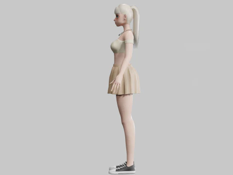 Cute Basic Woman V21429 3D Model