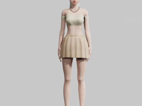 Cute Basic Woman V21429 3D Model