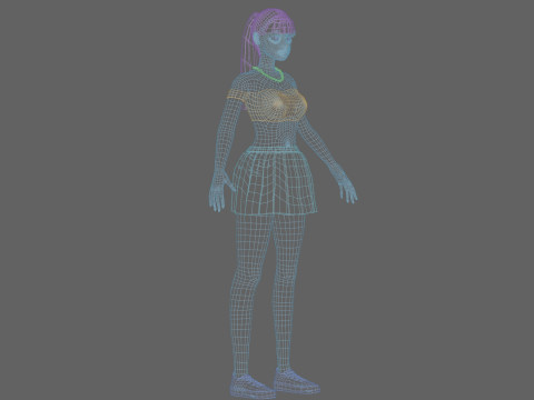 Cute Basic Woman V21429 Modelo 3D
