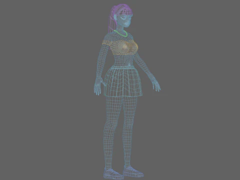 Cute Basic Woman V21429 3D Model