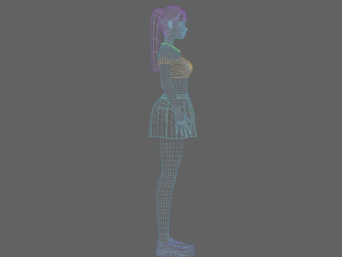Cute Basic Woman V21429 3D Model