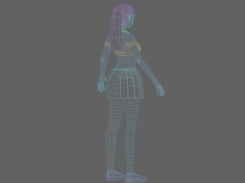 Cute Basic Woman V21429 Modelo 3D