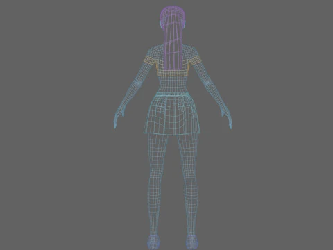 Cute Basic Woman V21429 3D Model