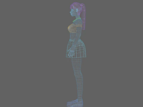 Cute Basic Woman V21429 3D Model