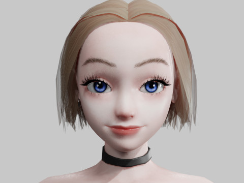 Cute Beautiful woman V27450 3D Model