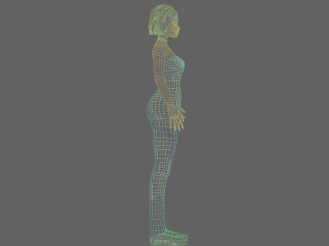Cute Beautiful woman V27450 3D Model