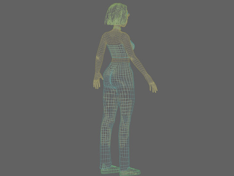 Cute Beautiful woman V27450 3D Model