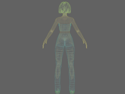 Cute Beautiful woman V27450 3D Model
