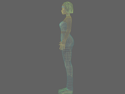 Cute Beautiful woman V27450 3D Model
