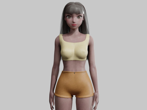 Cute Cartoon woman V26276 3D Model