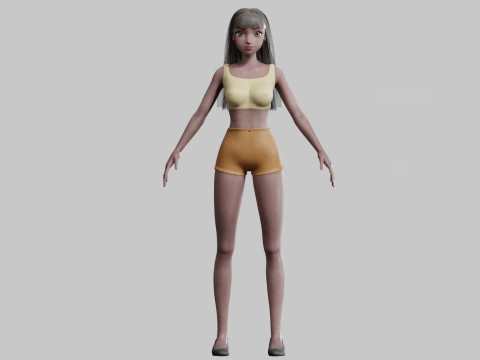 Cute Cartoon woman V26276 3D 모델