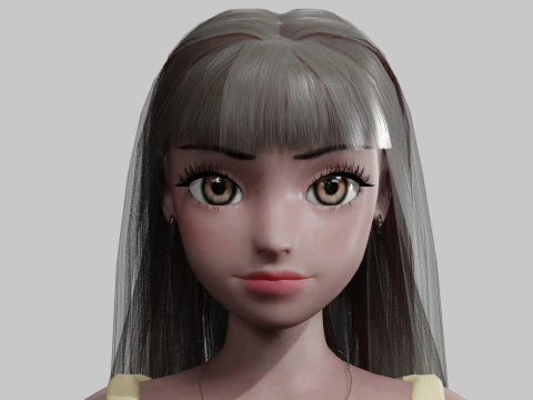 Cute Cartoon woman V26276 3D Model