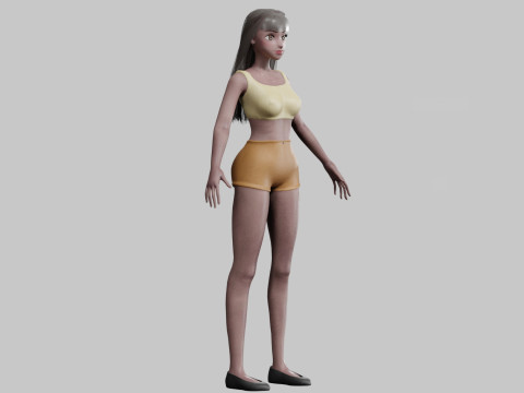 Cute Cartoon woman V26276 3D 모델