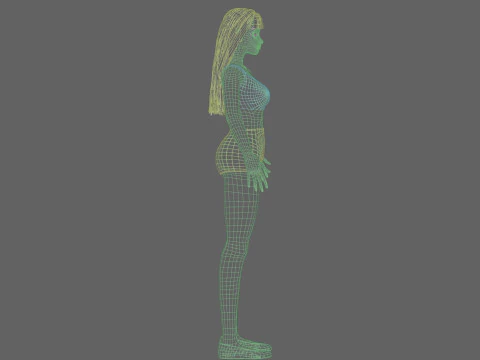 Cute Cartoon woman V26276 3D Model