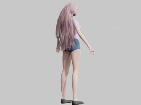 Cute classic Woman V24247 3D 모델