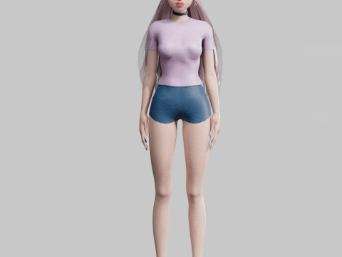 Cute classic Woman V24247 3D 모델