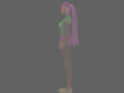 Cute classic Woman V24247 3D Model