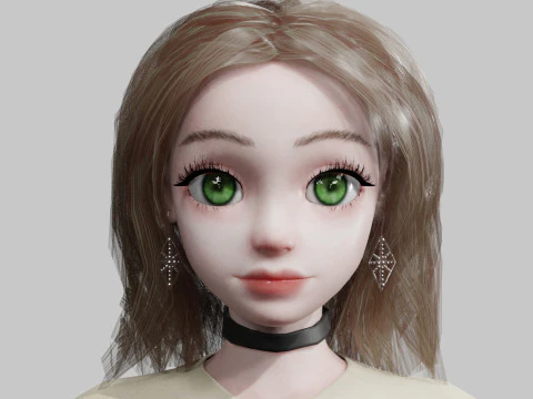 Wanita cantik yang lucu V21111 Model 3D