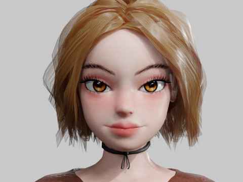 Cute teen woman V31096 3D Модель
