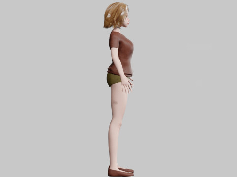 Cute teen woman V31096 3D Модель