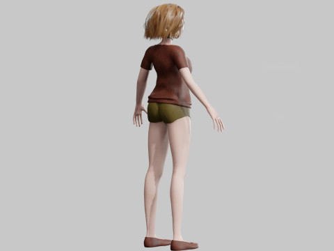 Cute teen woman V31096 3D Модель