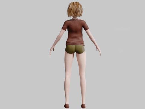 Cute teen woman V31096 3D Модель