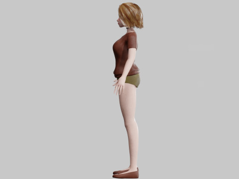 Cute teen woman V31096 3D Модель