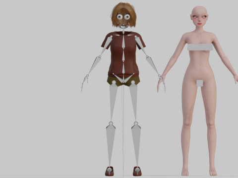 Cute teen woman V31096 3D Модель