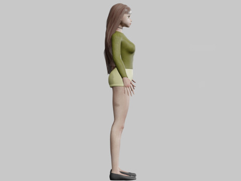 Cute Young Woman V31778 3D 모델
