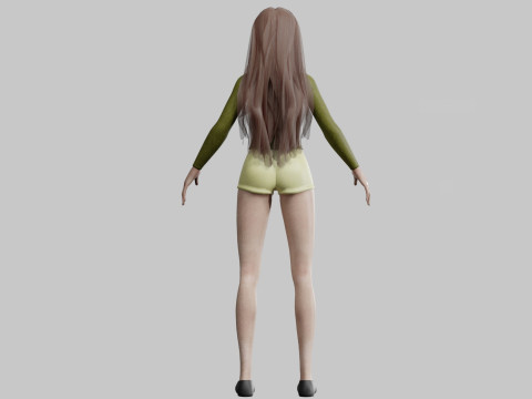 Cute Young Woman V31778 3D 모델