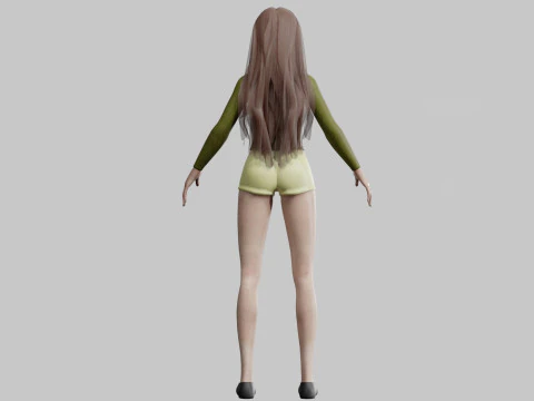 Cute Young Woman V31778 3D Model
